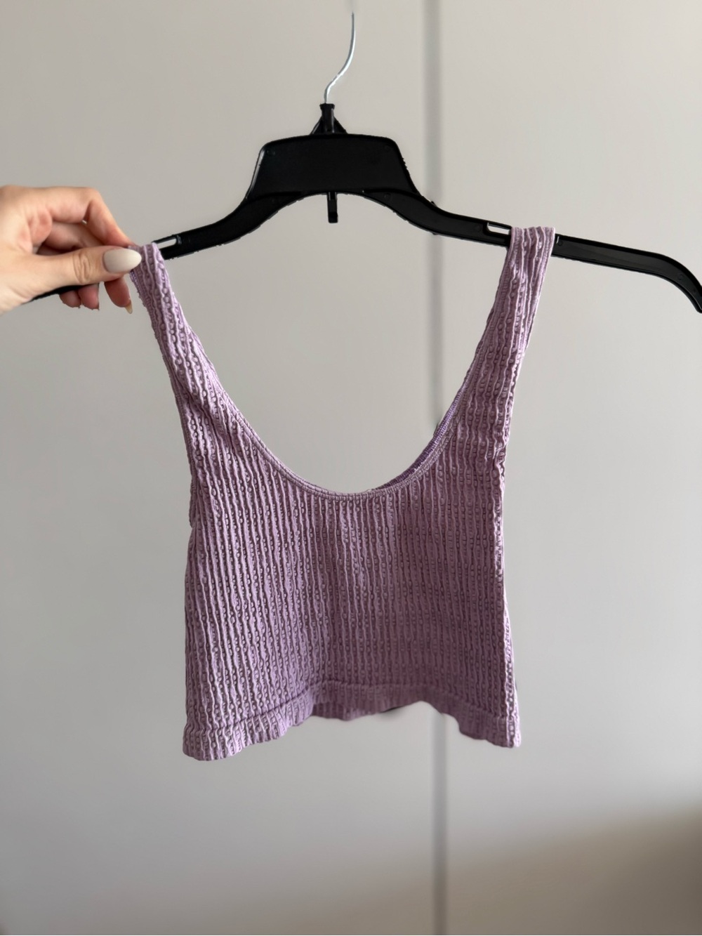 PacSun Lilac Ribbed Crop Tank